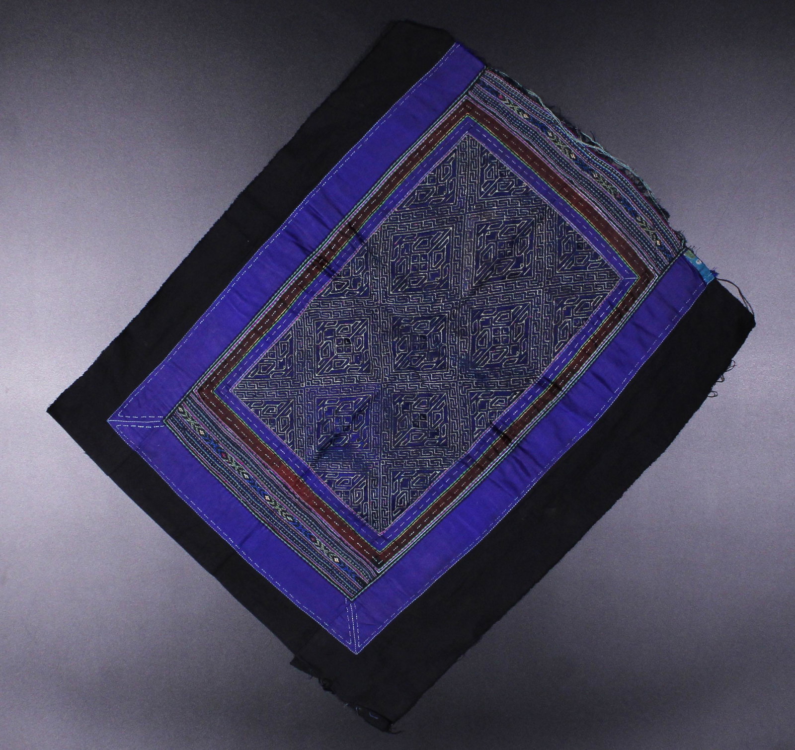 South China, Yunnan, Akha People, Textile Panel: South China, Yunnan, Akha, Textile Panel. Size: approximately 21.5"L x 18"W