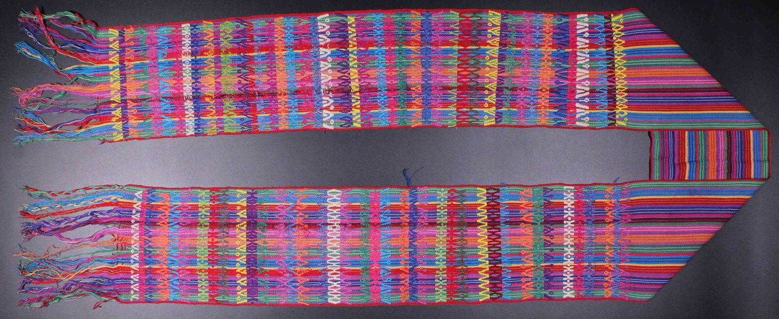 Guatemala, Momostanago Sufangs Belt, Textile: Guatemala, Momostanago Sufangs Belt, Textile Specimen. Size: approximately 95"L x 8"W