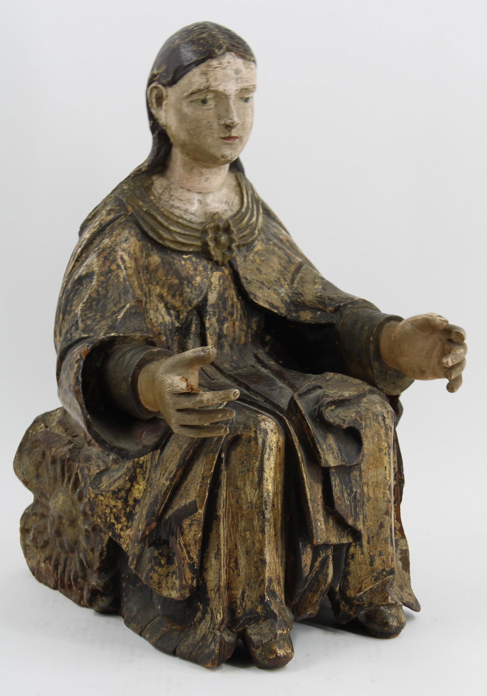 Antique Continental Carved Wood Santos Figure (1 of 7)