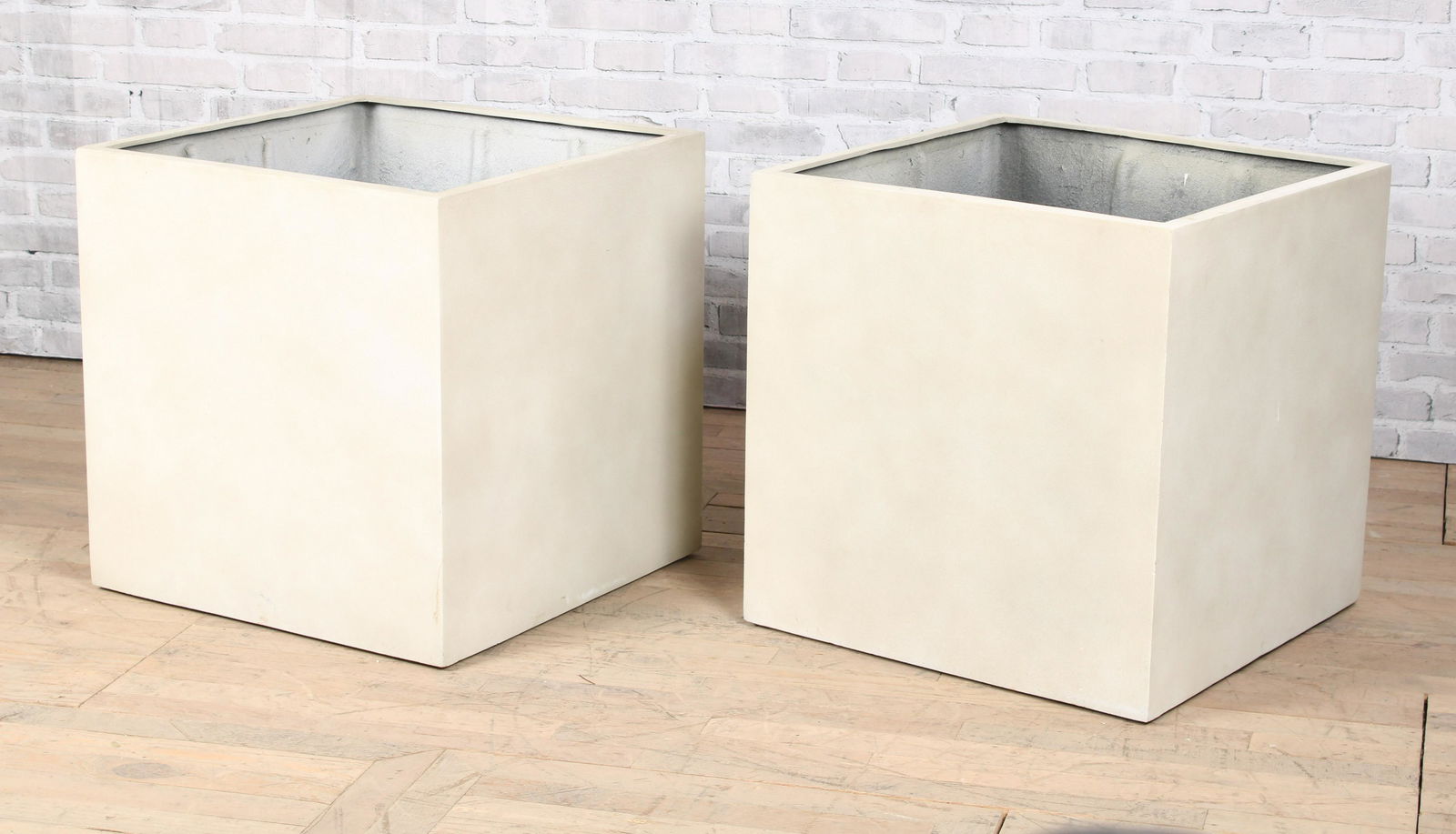 Pair of Modernist Square Planters (1 of 5)