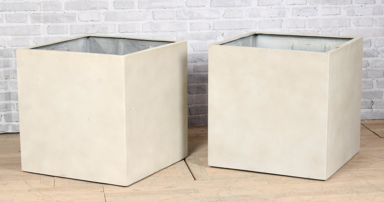 Pair of Modernist Square Planters (1 of 5)