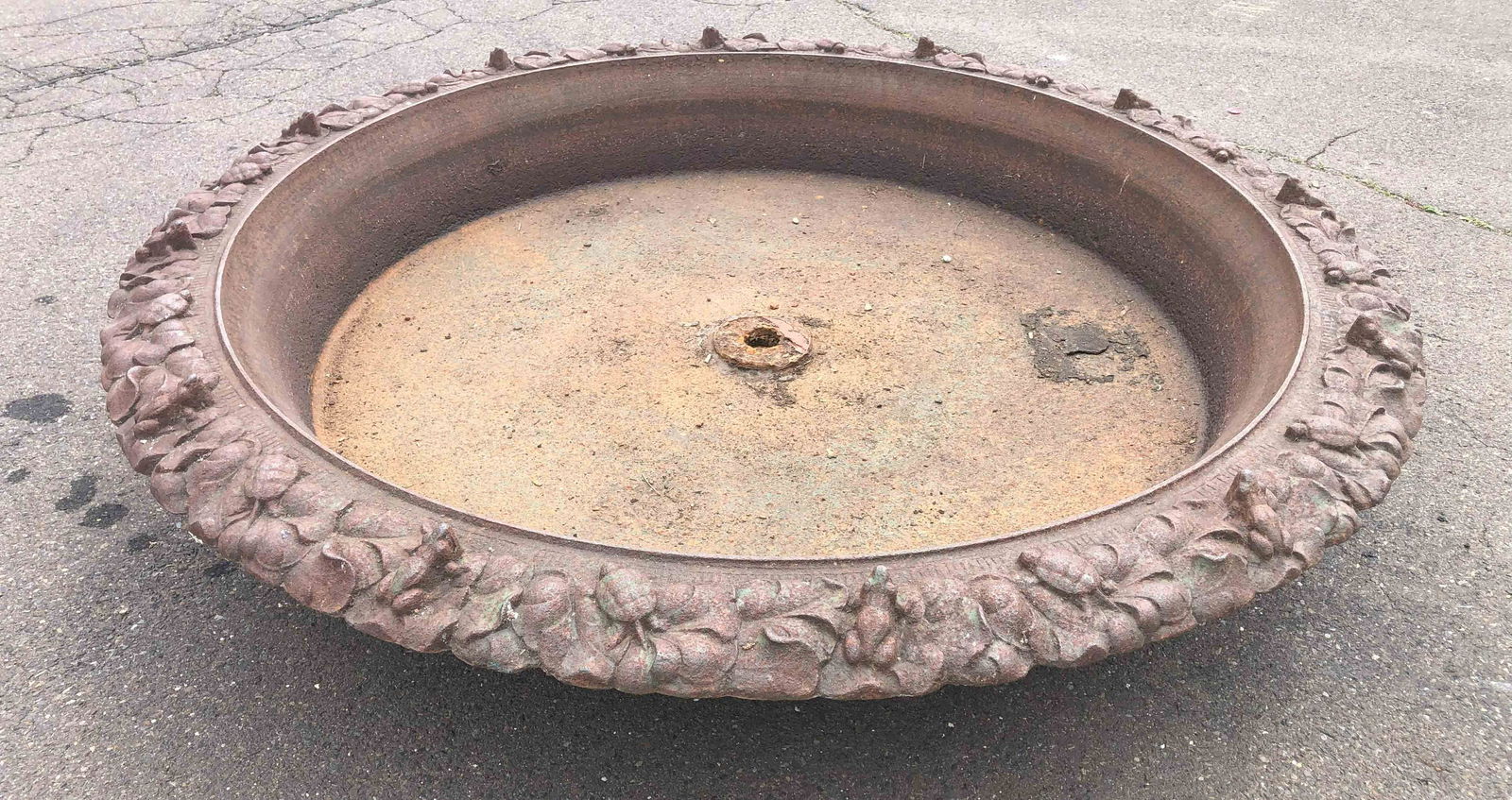 Large Cast Iron Fountain Pool, Attr. Fiske (1 of 7)