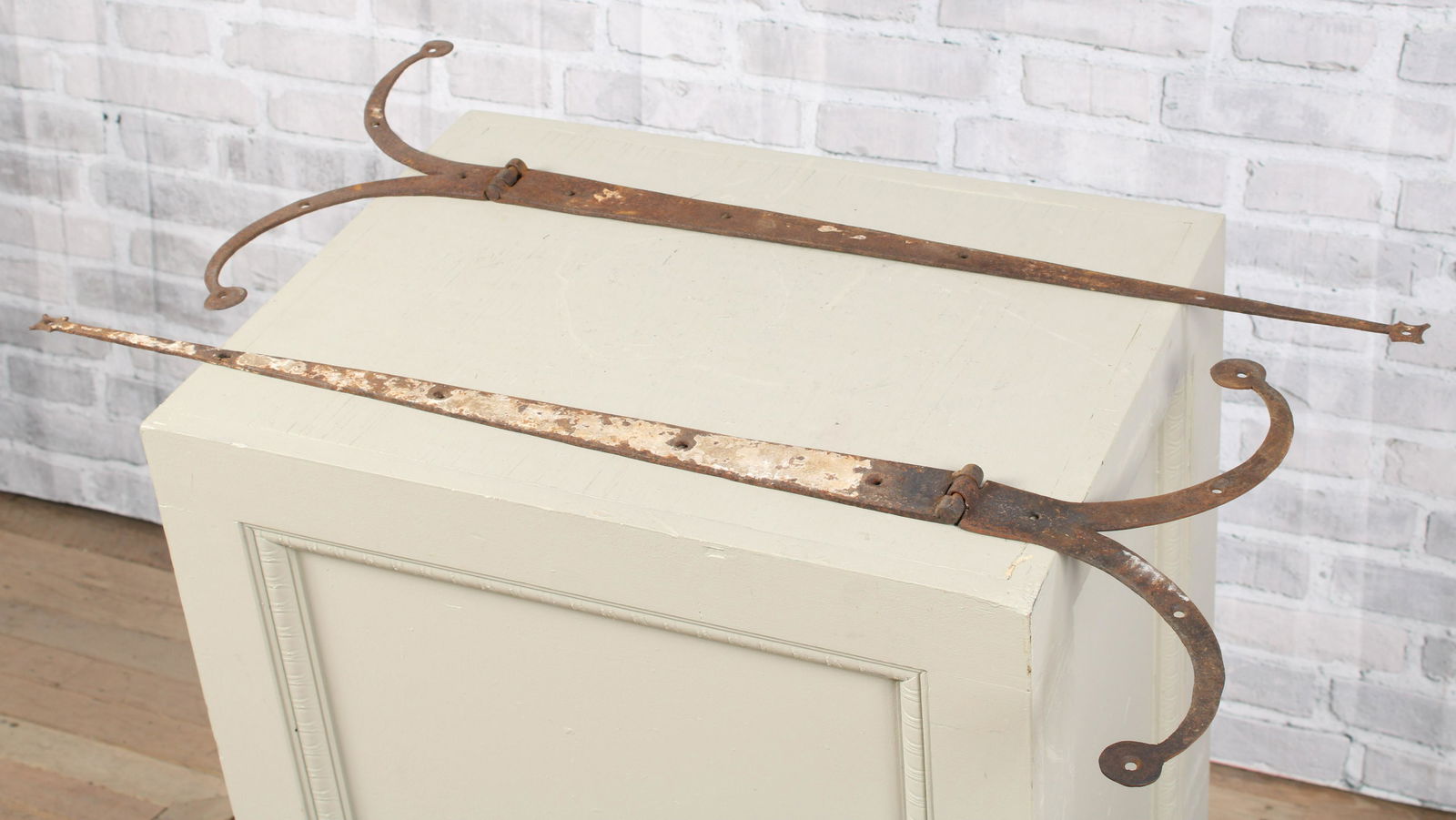 Pair of Wrought Iron Strap Hinges (1 of 5)