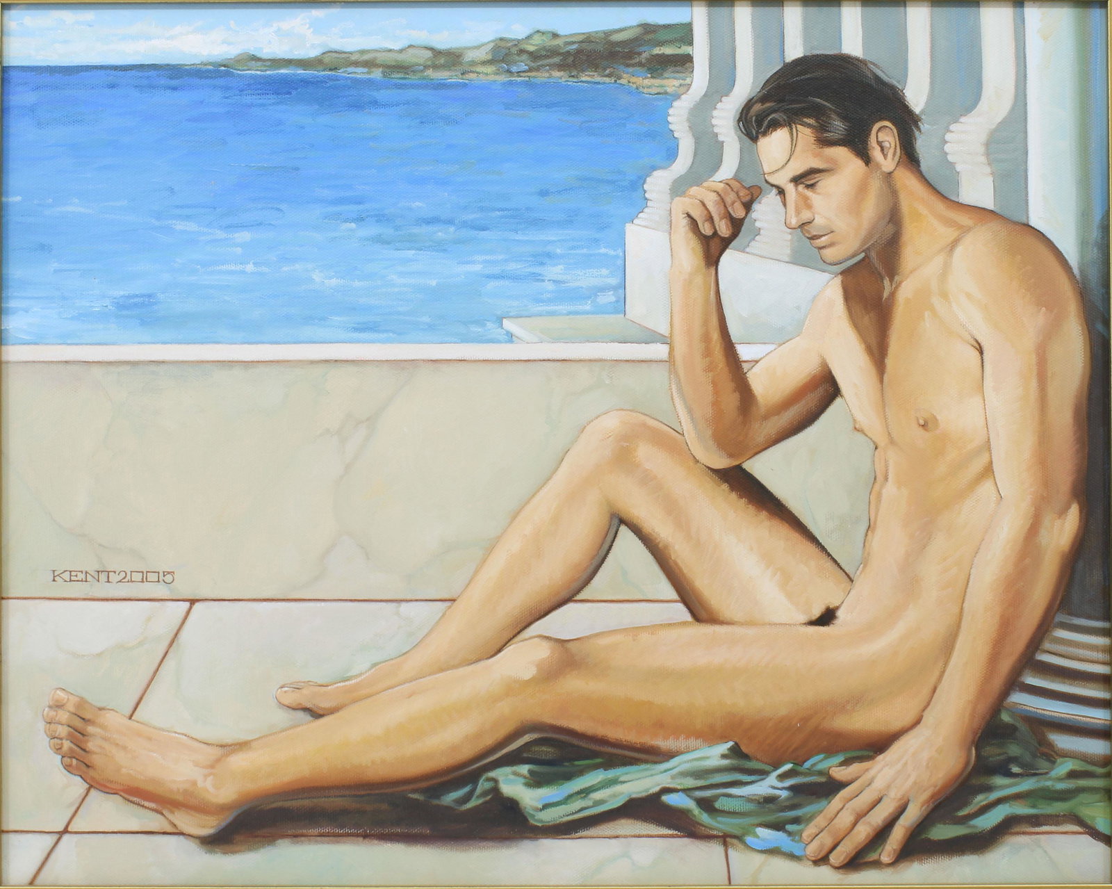 Pride Art by Kent, 2005. Seaside Physique Painting: Pride Art by Kent, 2005. Seaside Physique Painting. Size: 19.5"T x 23.25"W