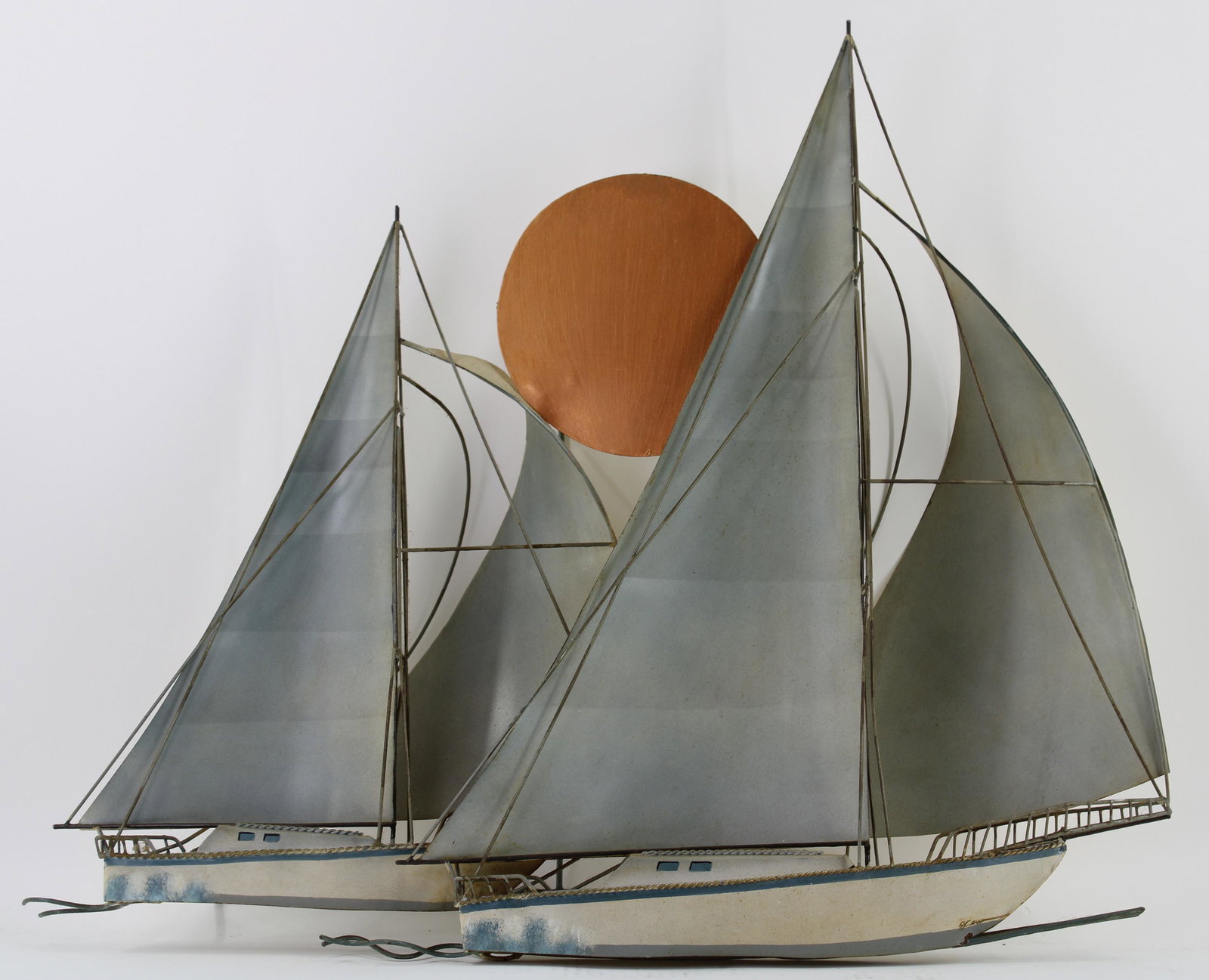 MCM Curtis Jere Style Metal Art Sailboat Group (1 of 7)