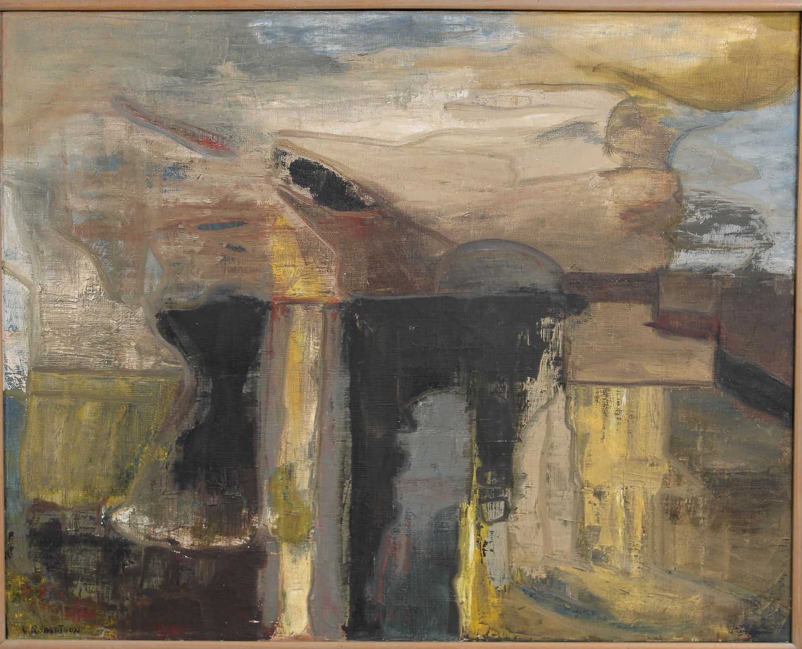 Abstract Impressionist Painting Signed Robertson (1 of 10)