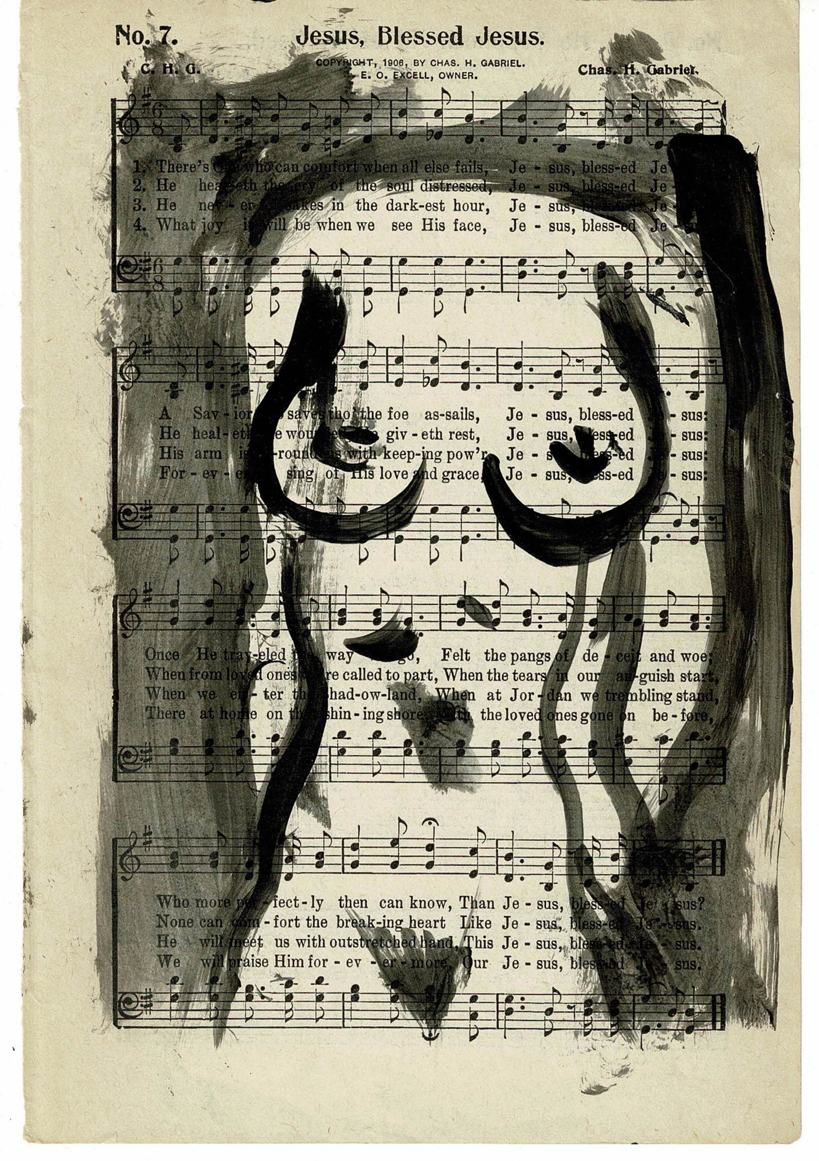 Art Brut Figural Nude Drawing: Art Brut German Expressionism Style Drawing. Size: 7.5" x 5.25"
