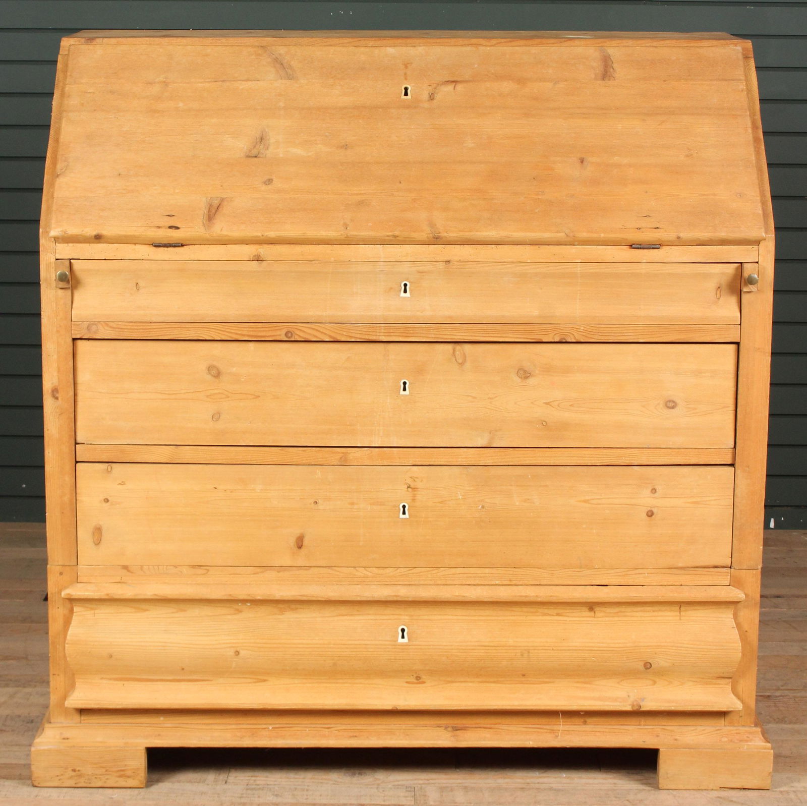 Dutch Provincial Style Pine Slant Front Desk (1 of 7)