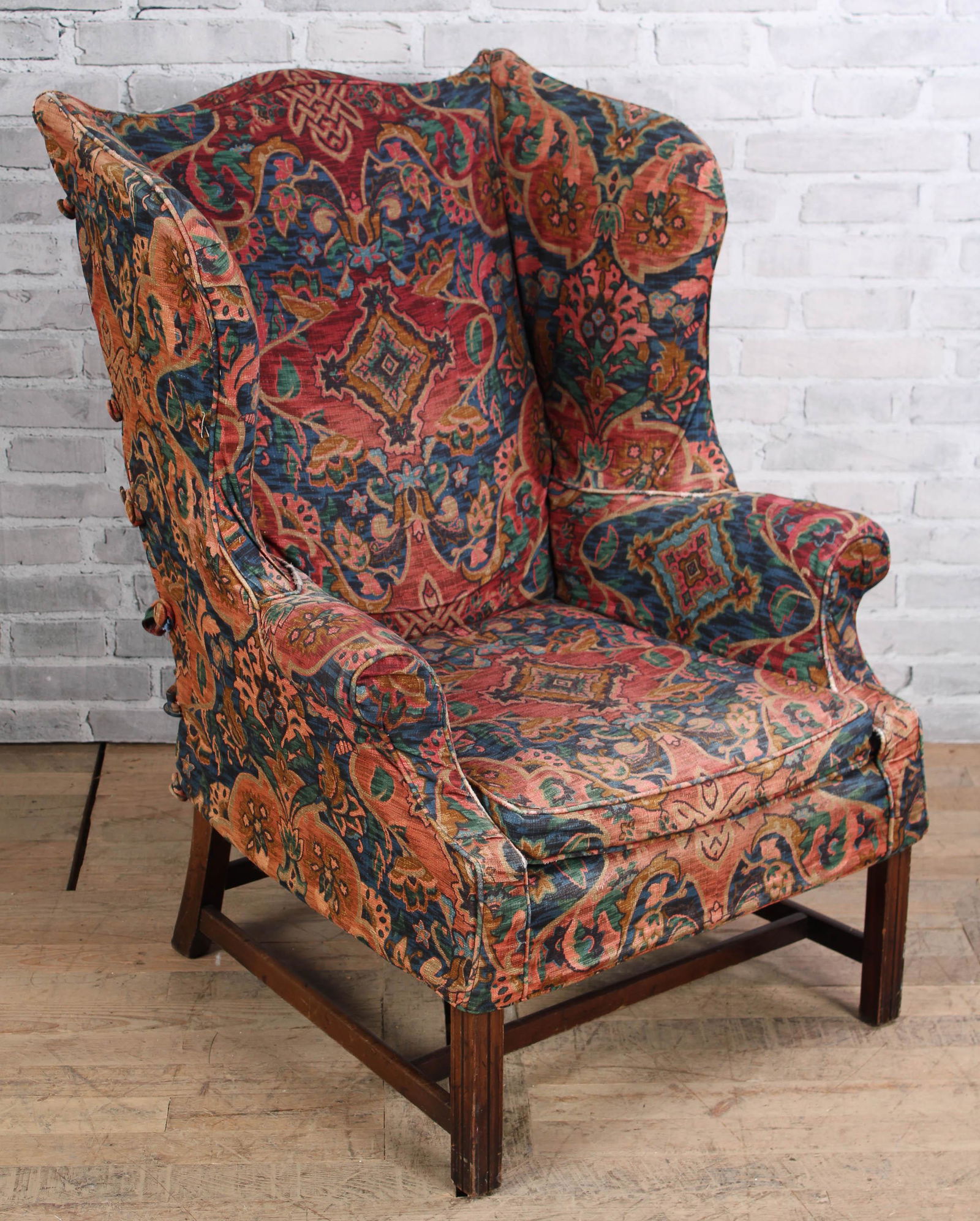 Late 19th Early 20th C. Georgian Style Wing Chair (1 of 8)