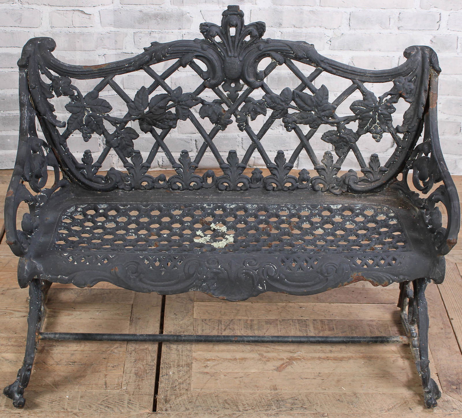 Cast Iron Garden Bench, Rococo Style (1 of 8)