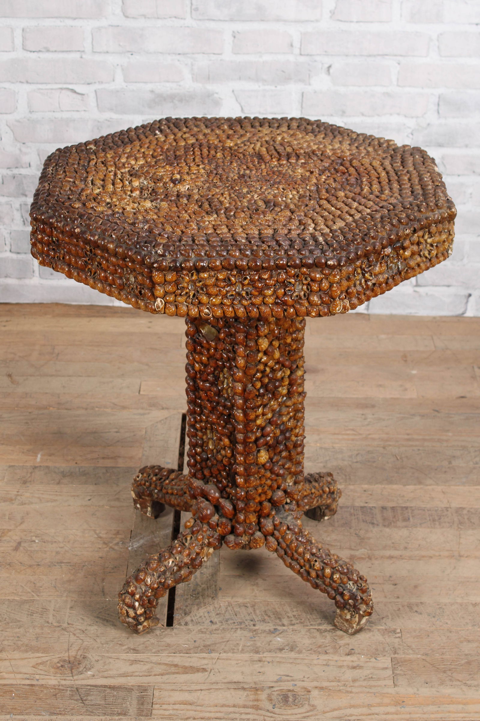 Antique 19th C Cone Shell Encrusted Table (1 of 8)