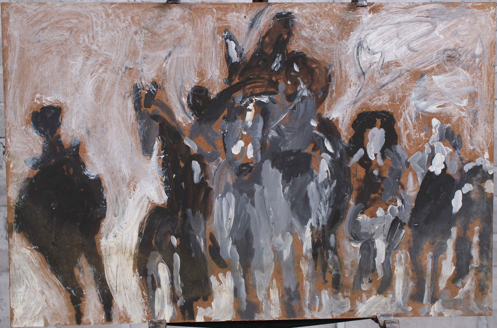 Justin McCarthy (20th C, Pennsylvania) Cavalry: Justin McCarthy (20th C, Pennsylvania) Cavalry. A once prolific Outsider Artist, Justin McCarthy's work is widely recognized and appreciated by collectors of Naive, Art Brut and Outsider Art. Provenan