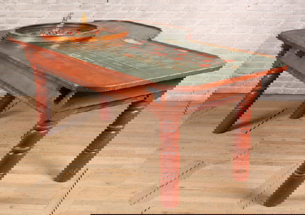 Vintage Parlor Roulette Gaming Table, Amusement (1 of 8)