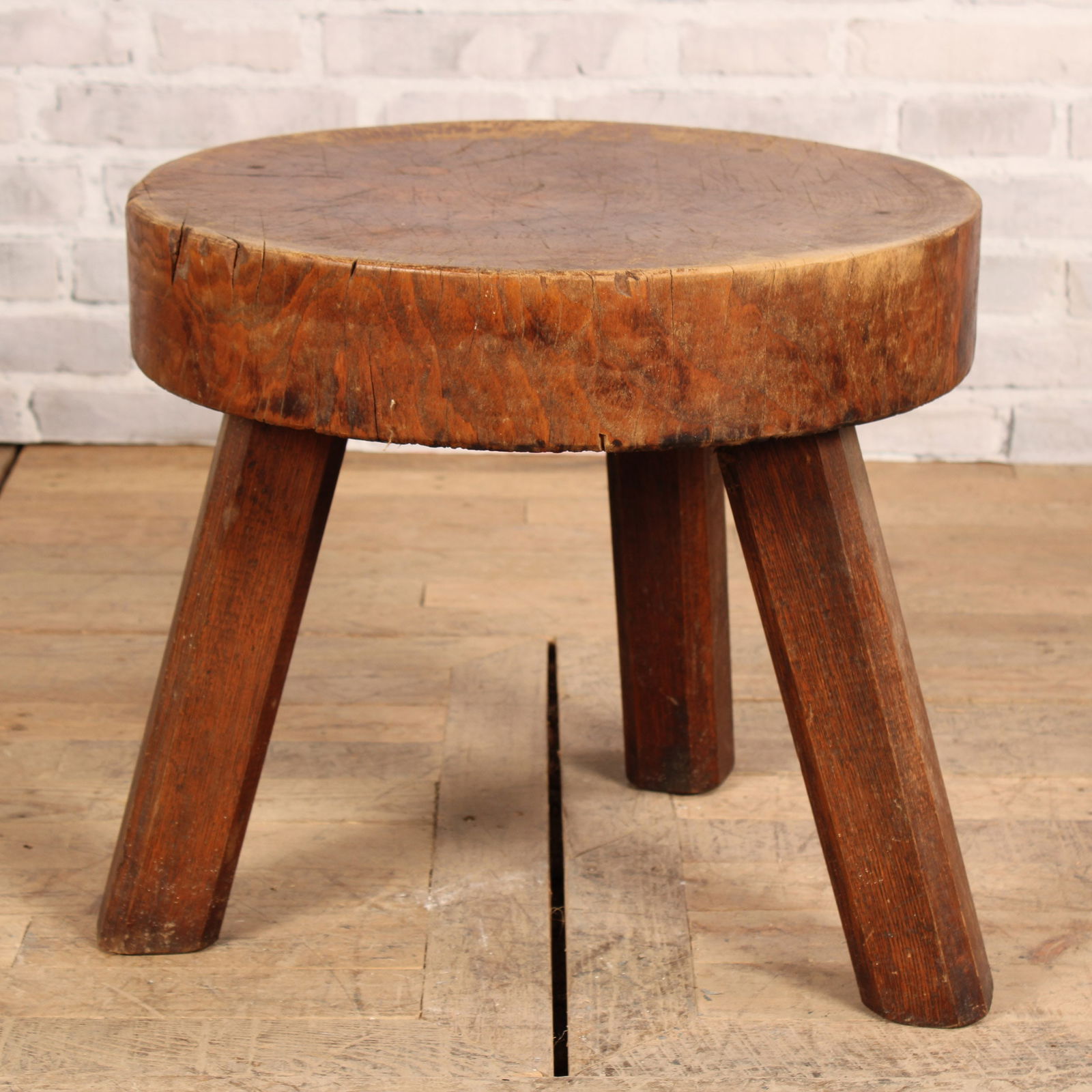 Primitive Chopping Block Stool (1 of 5)