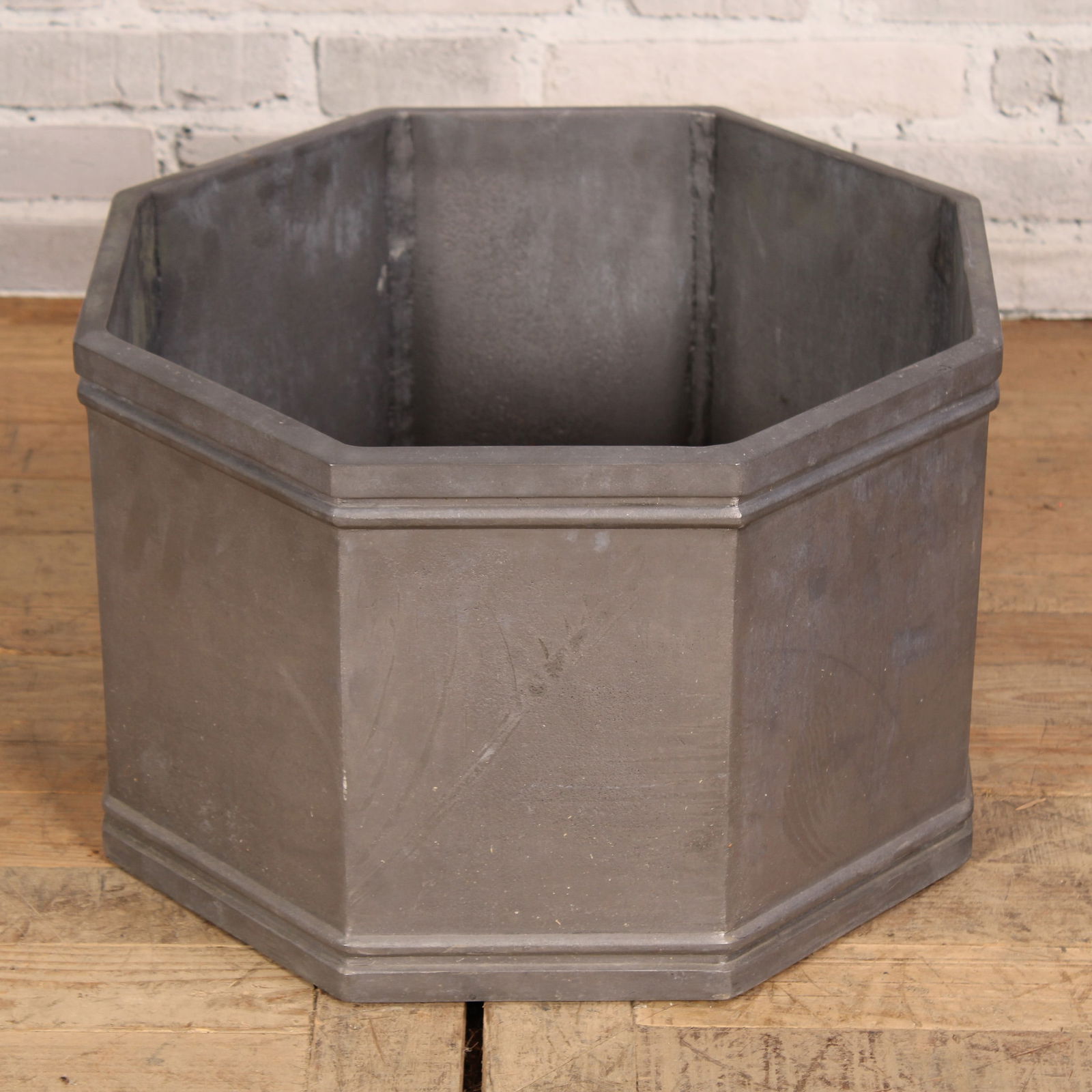 English Cast Lead, Octagonal Garden Planter (1 of 6)