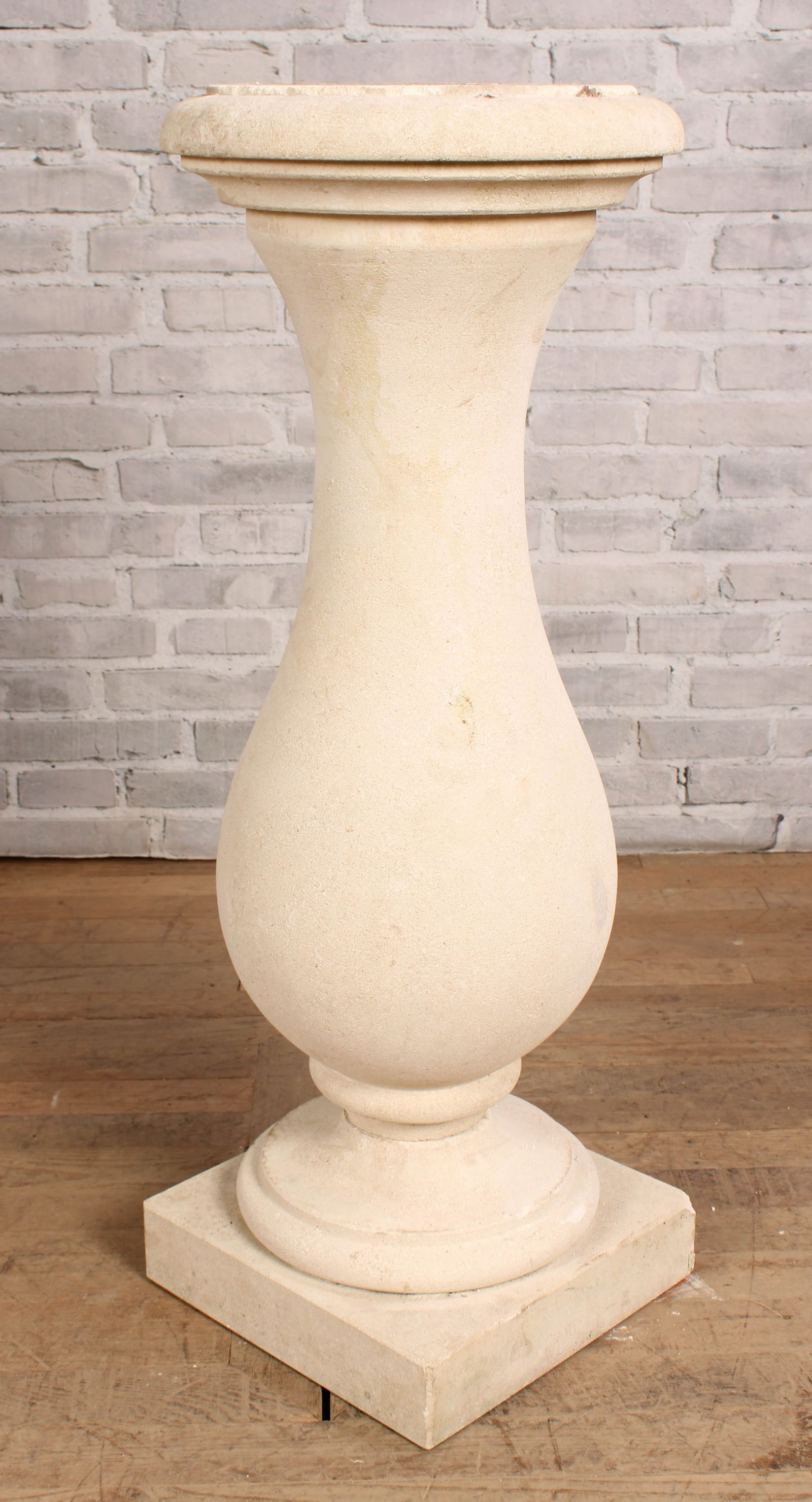 Baluster Form Sundial Pedestal, Limestone (1 of 6)
