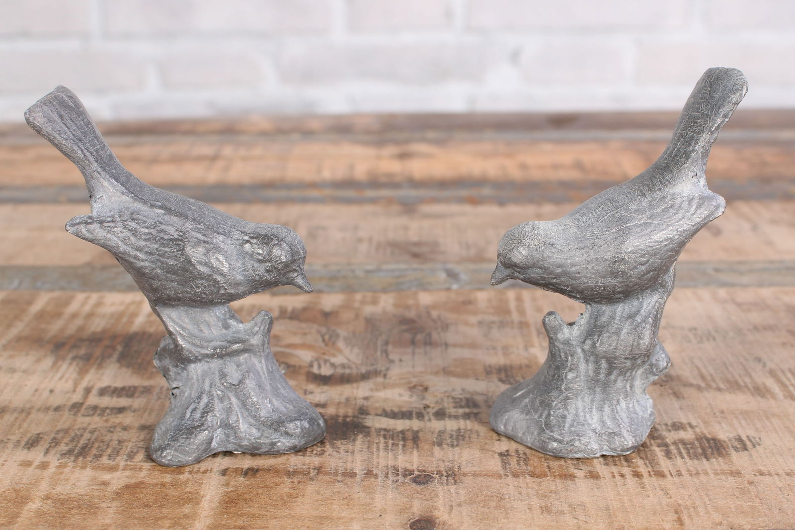 Pair of Tiny Wrens in English Lead (1 of 6)