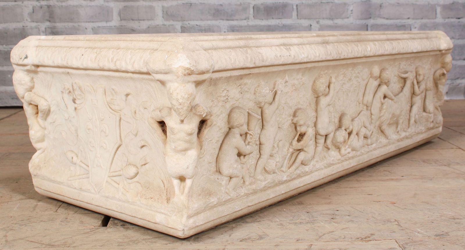 Carved Italian Marble Planter, 19th Century (1 of 7)