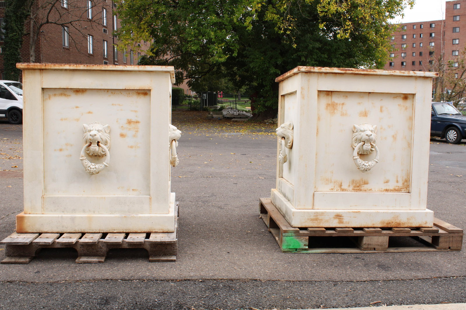Monumental Pair Heavy Steel Pedestals (1 of 8)