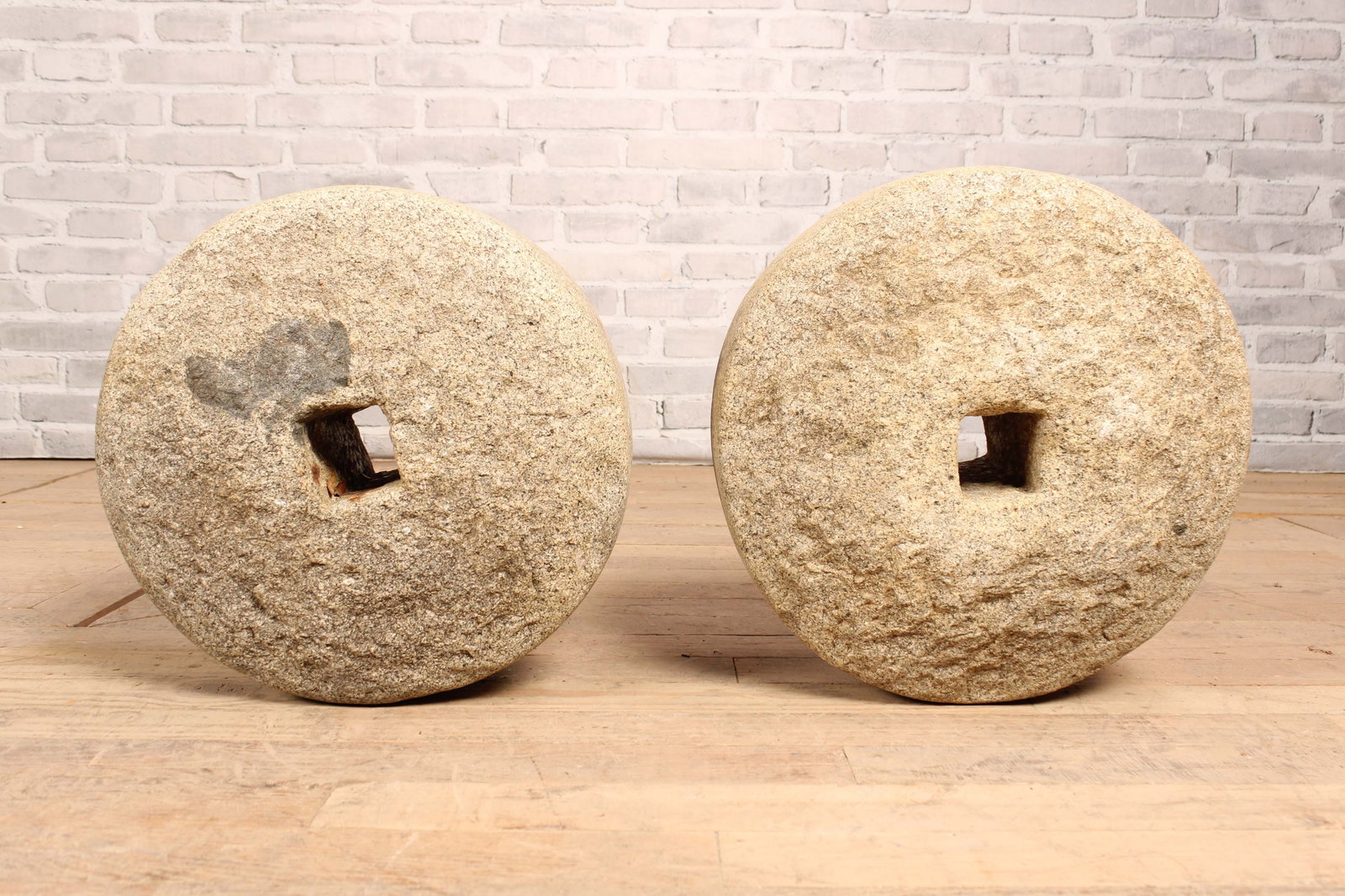 2 Carved Stone Millstones (1 of 7)