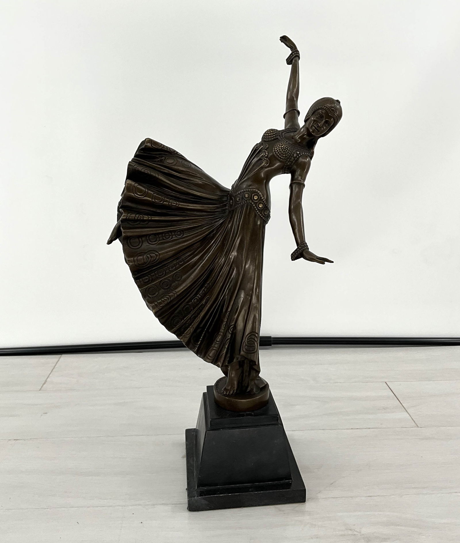 Art Deco Style Figural Bronze, Dancer (1 of 6)