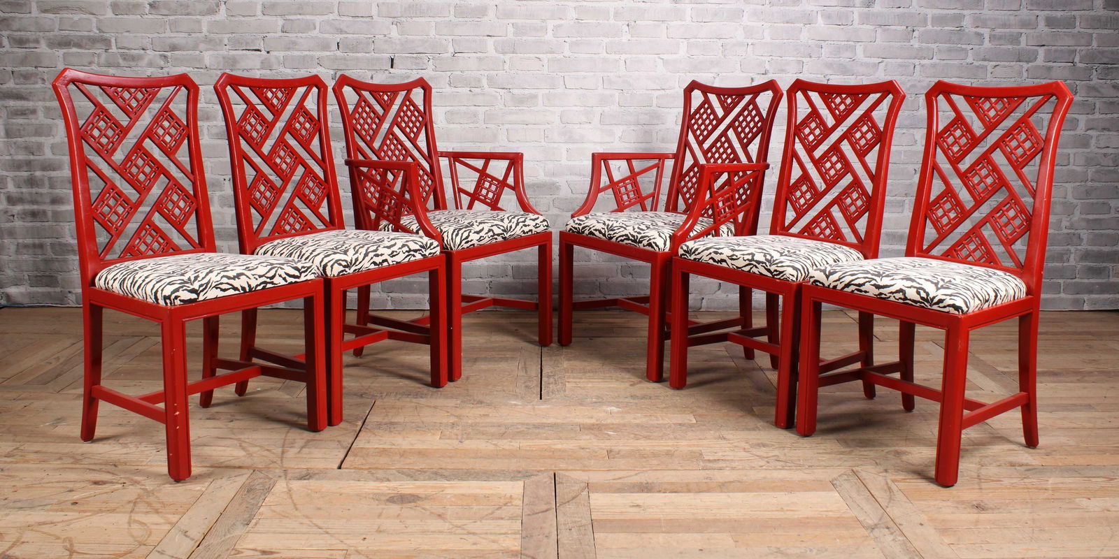 6 Chinese Chippendale Style Dining Chairs (1 of 9)