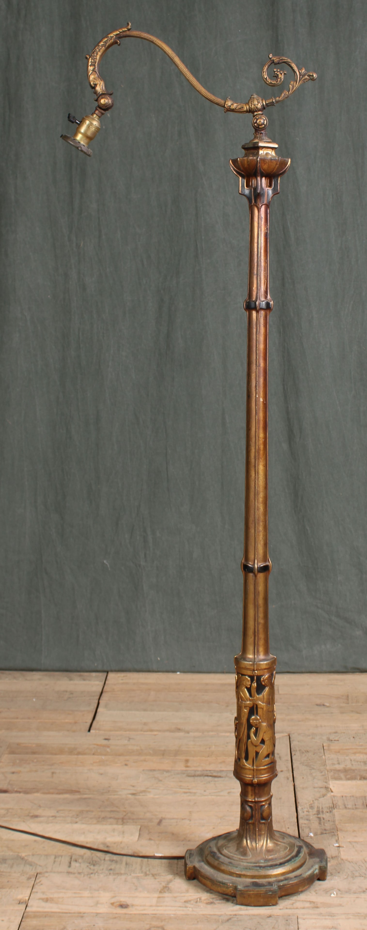 Art Deco Dolphin Floor Lamp (1 of 6)