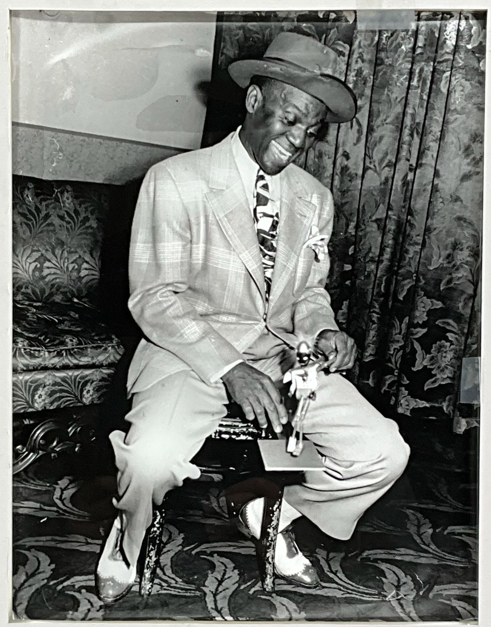 Teenie Harris, Photo of Bojangles Robinson: Teenie Harris, Photo of Bojangles Robinson. Provenance: Private Philadelphia Estate. Frame: 21" x 18" Scene: 14" x 10.75"