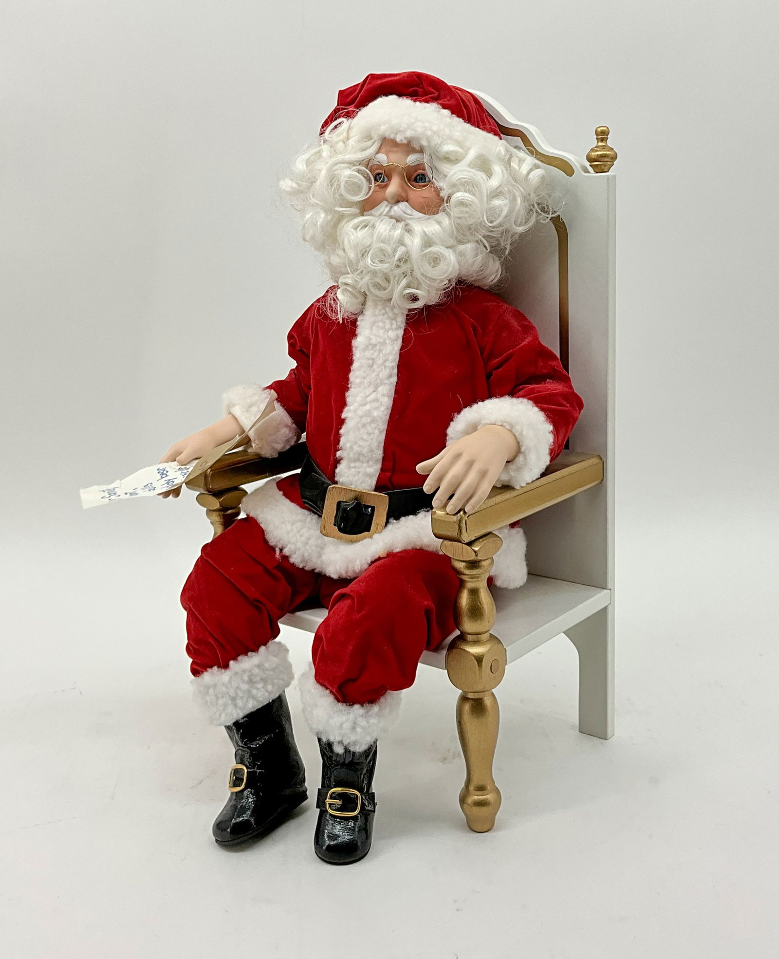 Santa Checking His List In His Favorite Chair (1 of 3)