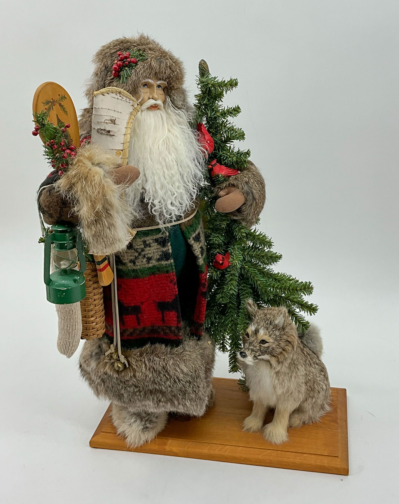 Woodland Santa With Wolf, Tree, & Canoe (1 of 5)