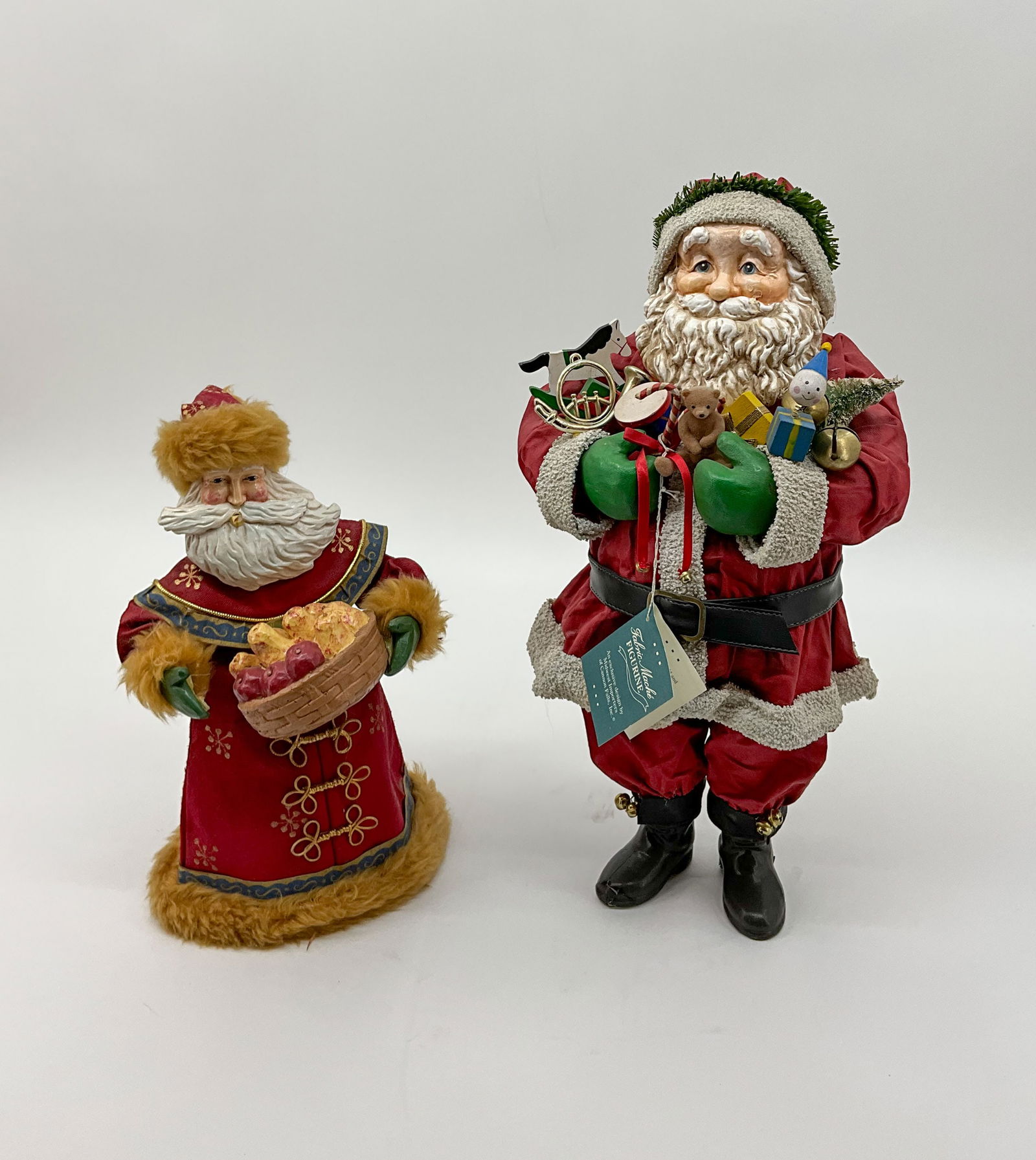 Fabric Mache Jolly Santas (1 of 5)