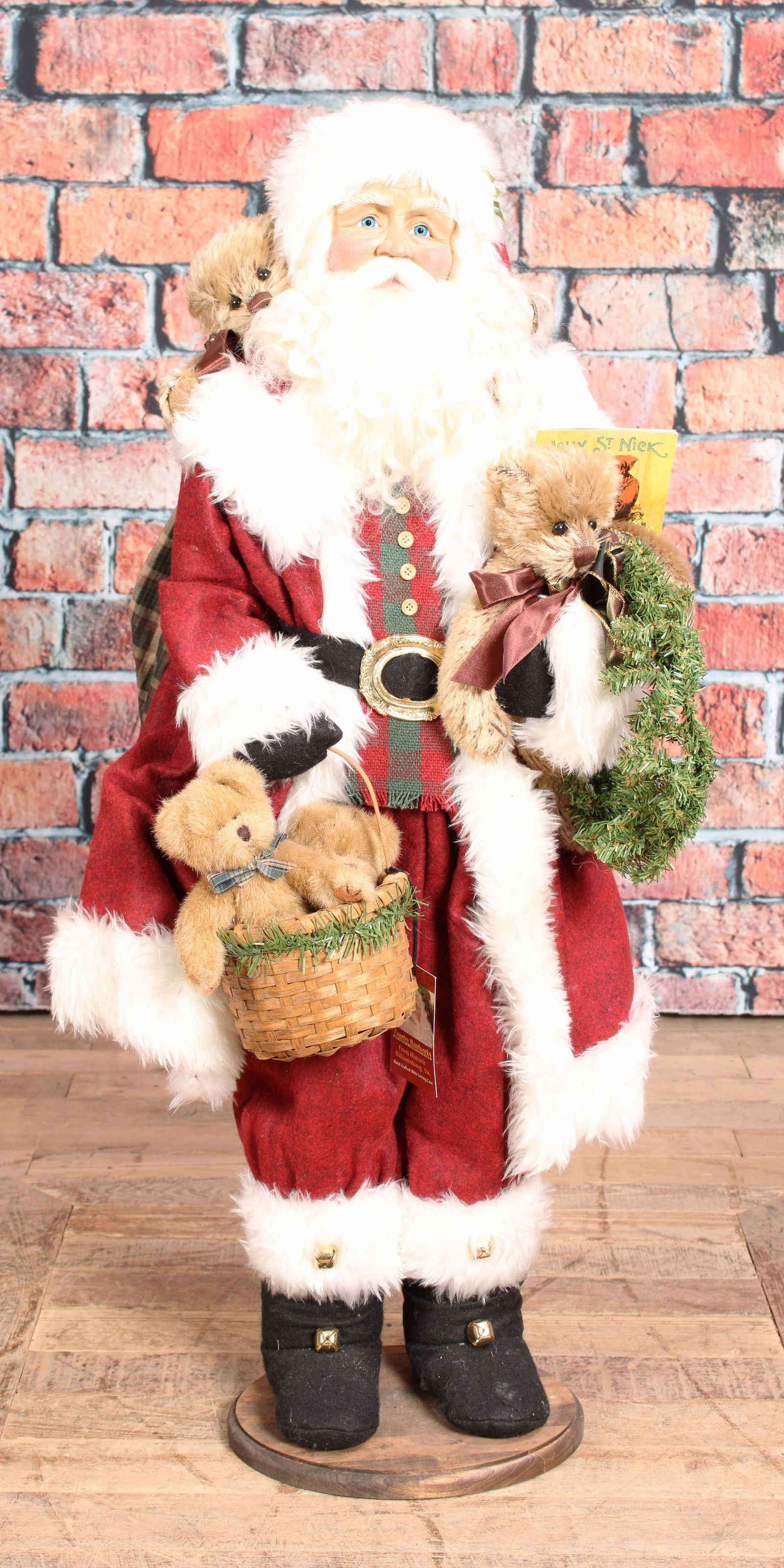 Large Santa with Teddy Bear, Signed (1 of 5)