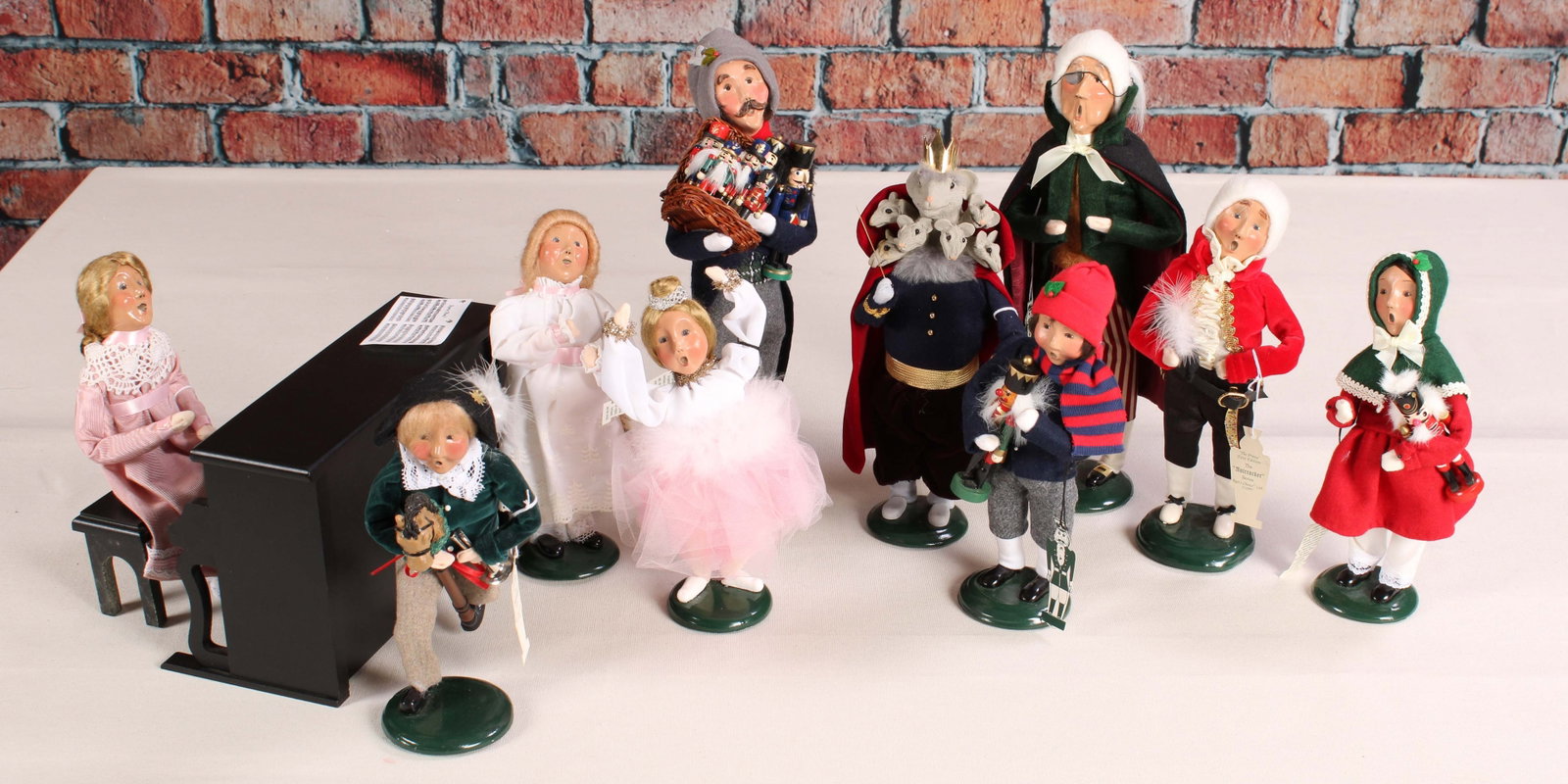 Byer's Choice Nutcracker Collection: A selection of 10 carolers from the Nutcracker Suite. Most still have tags attached. See photos for dates. From a single owner collection, PA Estate, stored in a box. Size: approximately 13"T x 5"W x 