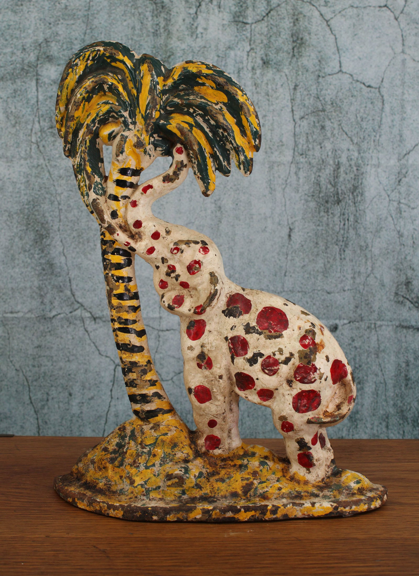 Cast Iron Elephant and Palm Tree Doorstop (1 of 5)