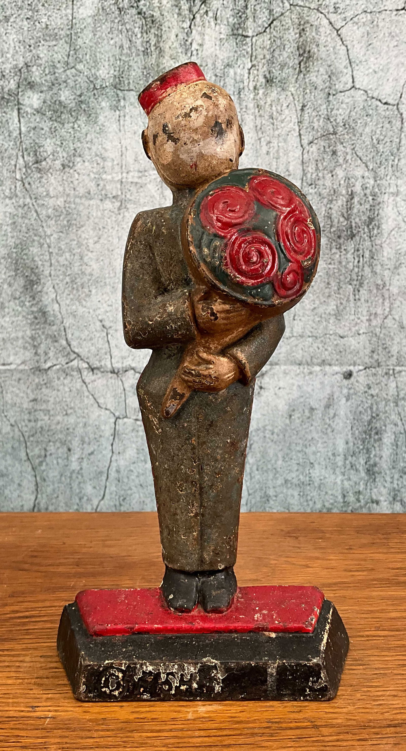 Art Deco Bell Hop with Bouquet #249 Fish (1 of 7)