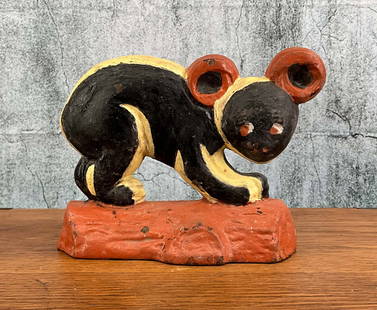 Taylor Cook Cast Iron Koala Doorstop: Taylor Cook Cast Iron Koala Doorstop. Height: 5.75" Provenance: Single owner collection, suburban Philadelphia estate. Shipping Note: For your convenience, we have arranged with Craig Vogin at