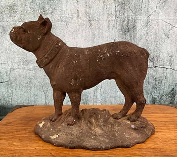 Bradley, Hubbard, Boston Terrier Doorstop: Bradley, Hubbard, Boston Terrier Doorstop. Height: 9.5" Provenance: Single owner collection, suburban Philadelphia estate. Shipping Note: For your convenience, we have arranged with Craig Vogin at The