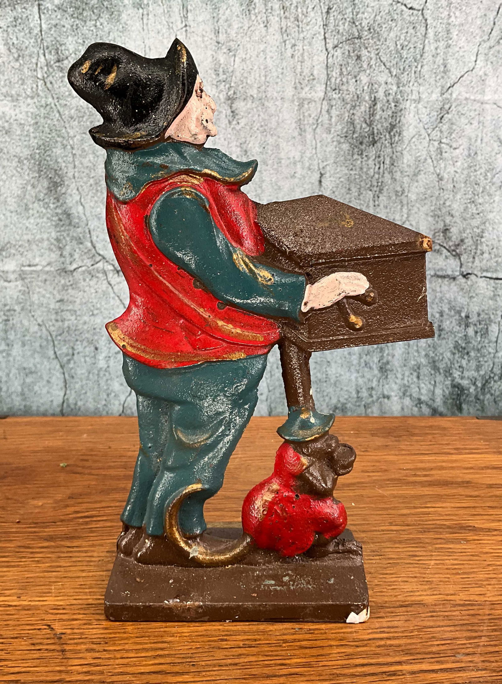 Organ Grinder, Double Sided Cast Iron Doorstop (1 of 3)