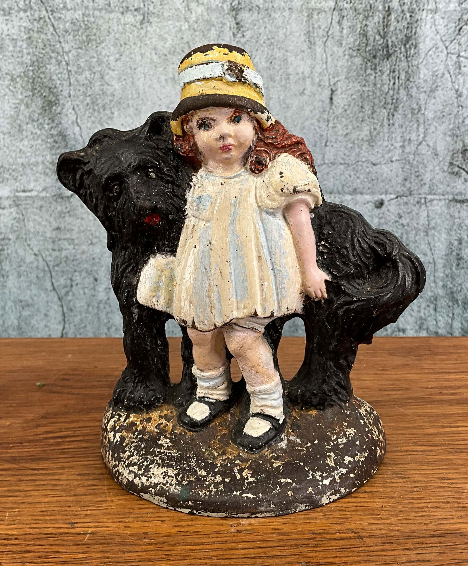 Bronze Products Society, Girl w/Dog Doorstop (1 of 7)