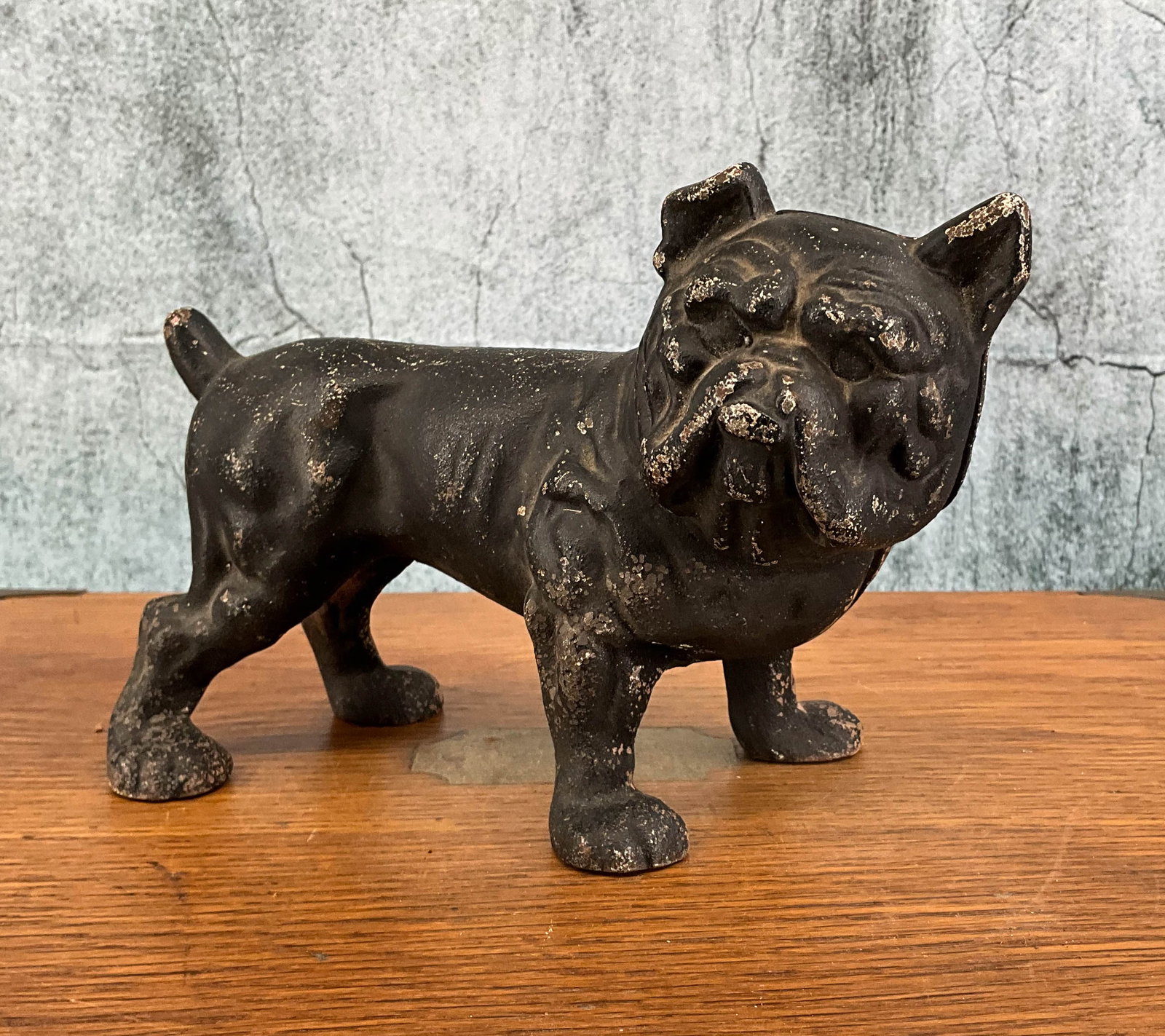 Bull Dog, Full Body Cast Iron Doorstop: Bull Dog, Full Body Cast Iron Doorstop. Height: 5.5" Provenance: Single owner collection, suburban Philadelphia estate. Shipping Note: For your convenience, we have arranged with Craig Vogin at The Ph