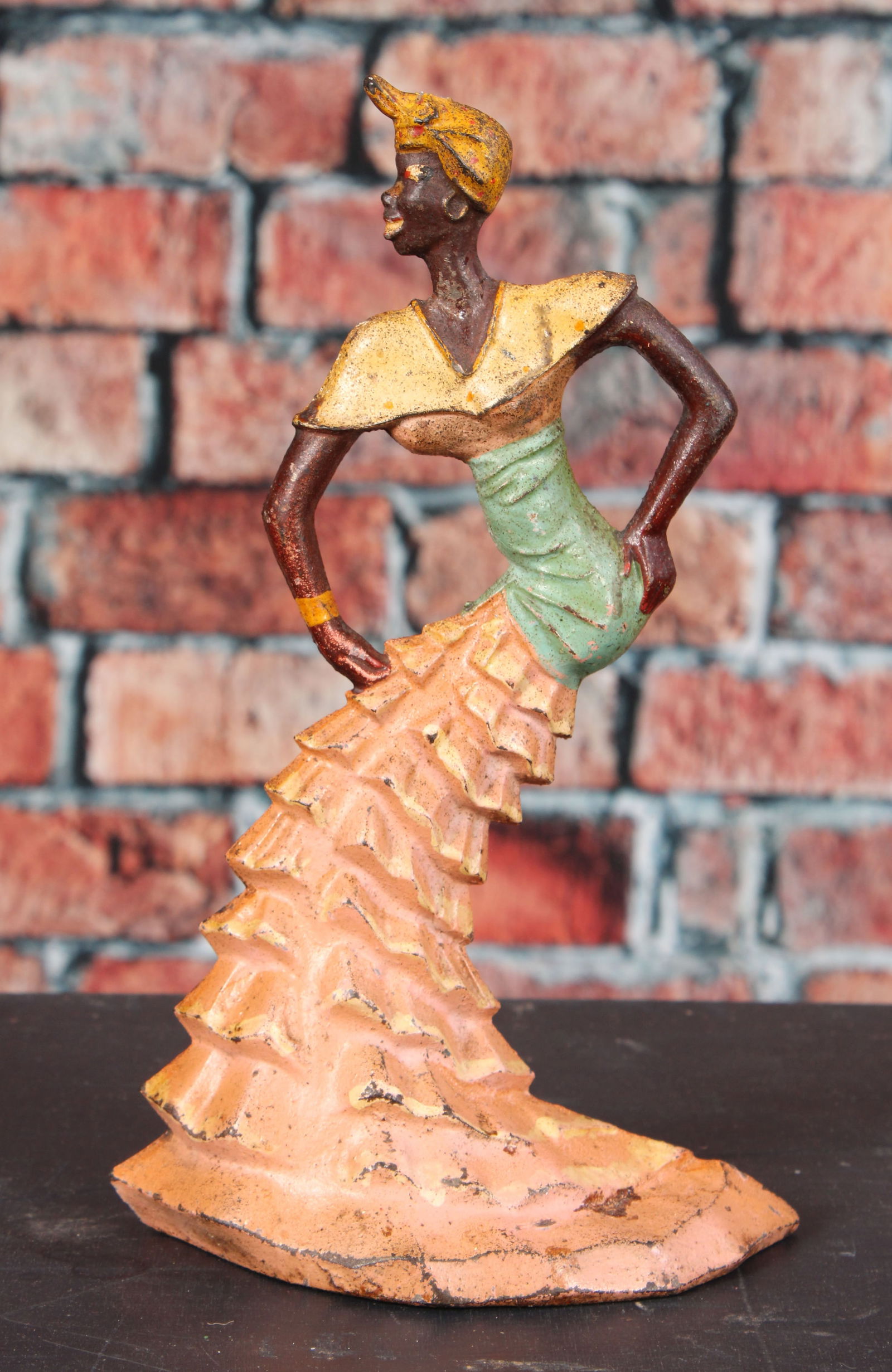 Rhumba Lady-Repaired Cast Iron Doorstop (1 of 6)
