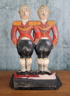 Footmen, Anne Harriet Fish, Doorstop: Footmen, Anne Harriet Fish, Doorstop. Height: 12" Provenance: Single owner collection, suburban Philadelphia estate. Shipping Note: For your convenience, we have arranged with Craig Vogin at The Phila