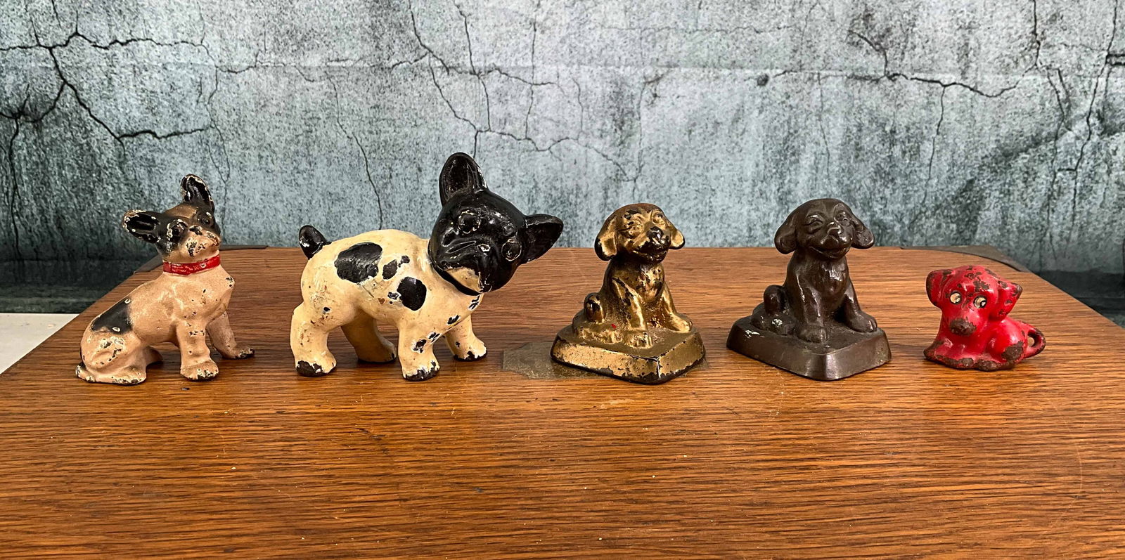 Group of 5 Figural Dog Paperweights, Hubley et al (1 of 4)
