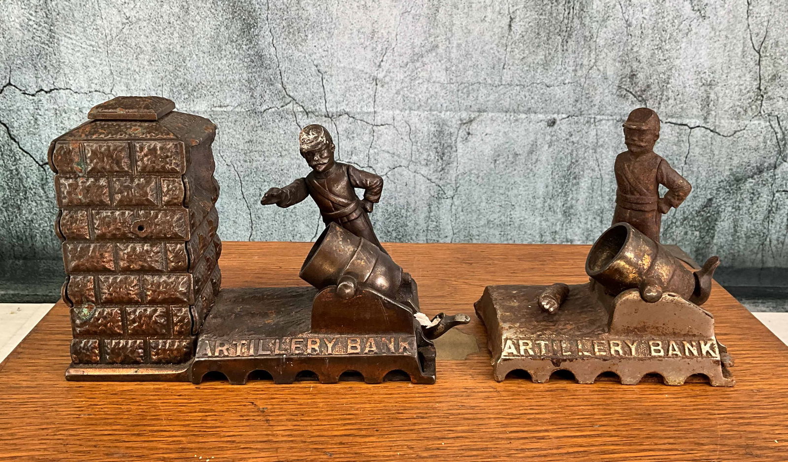 Group of 2 Artillery Mechanical Banks for Parts (1 of 5)