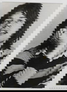 Mick Jagger by Ethan Russell 1967: Mick Jagger By Ethan Russell for Camera Press, London, UK. Publicity photo for Satanic Majesties LP, 1967 Snipe and stamped on verso. Original vintage silver gelatin print. Size: 9.5"H x 6.5'W Frame: