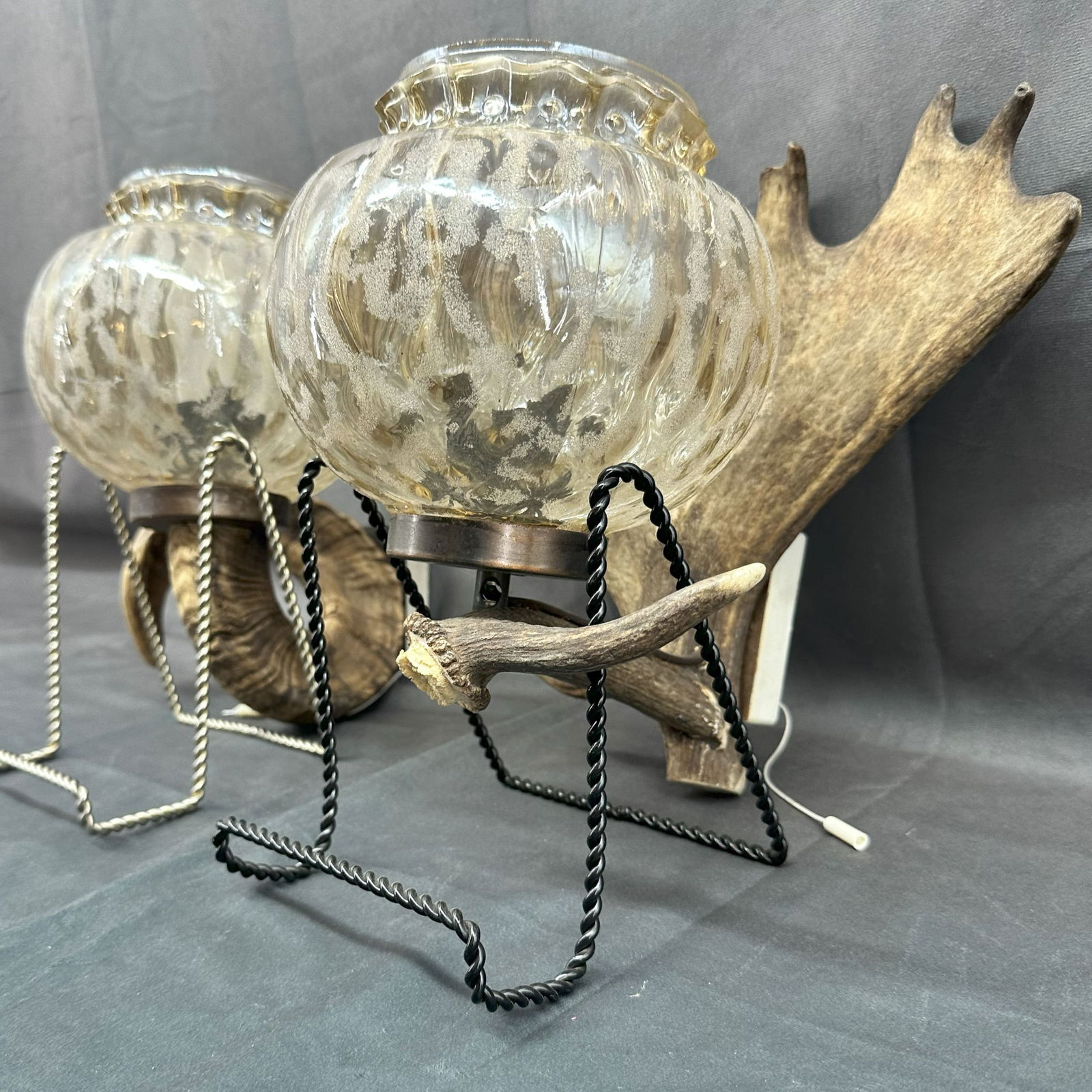 Moose Antler and Ram Horn Sconces, Lighting (1 of 14)