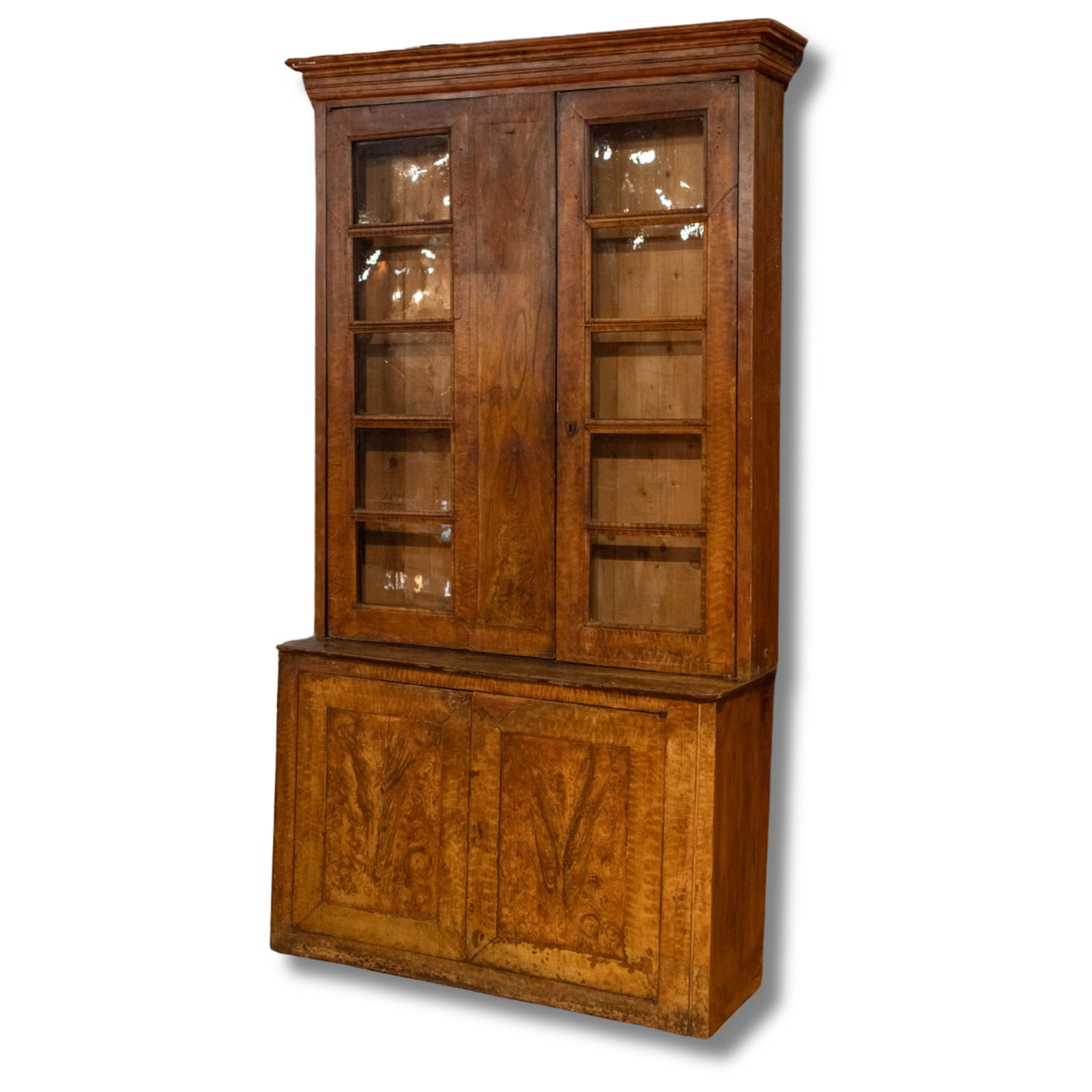 French Rustic Grain Painted Bookcase (1 of 5)