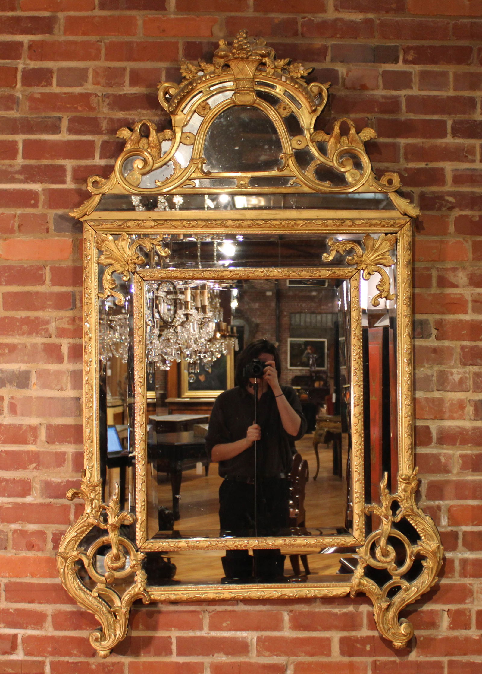 Antique 19th C French Gilt Mirror (1 of 5)