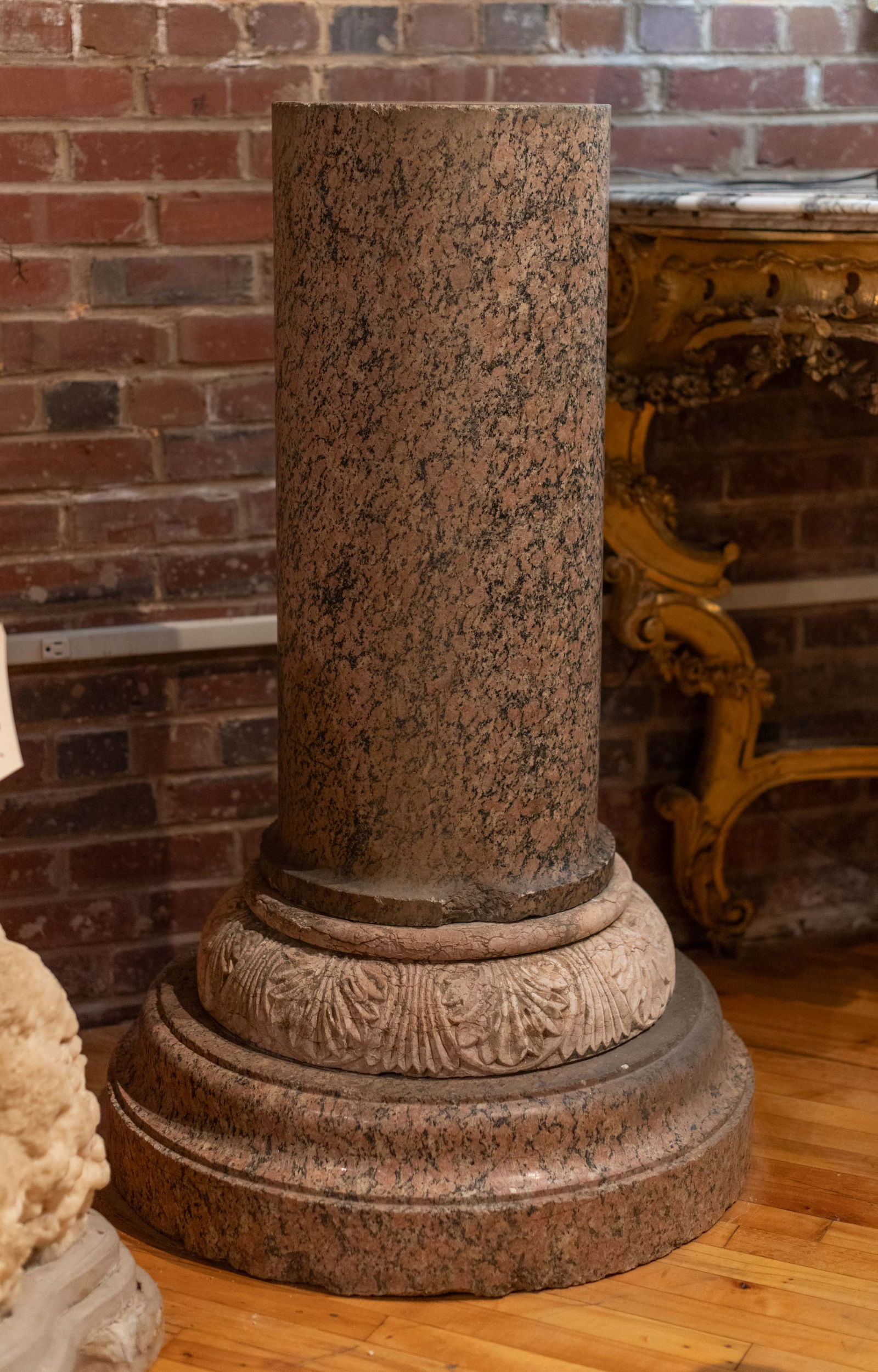 Antique Italian Carved Marble Pedestal (1 of 3)