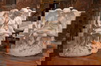 Pair English Architectural Herald Angels, 64"